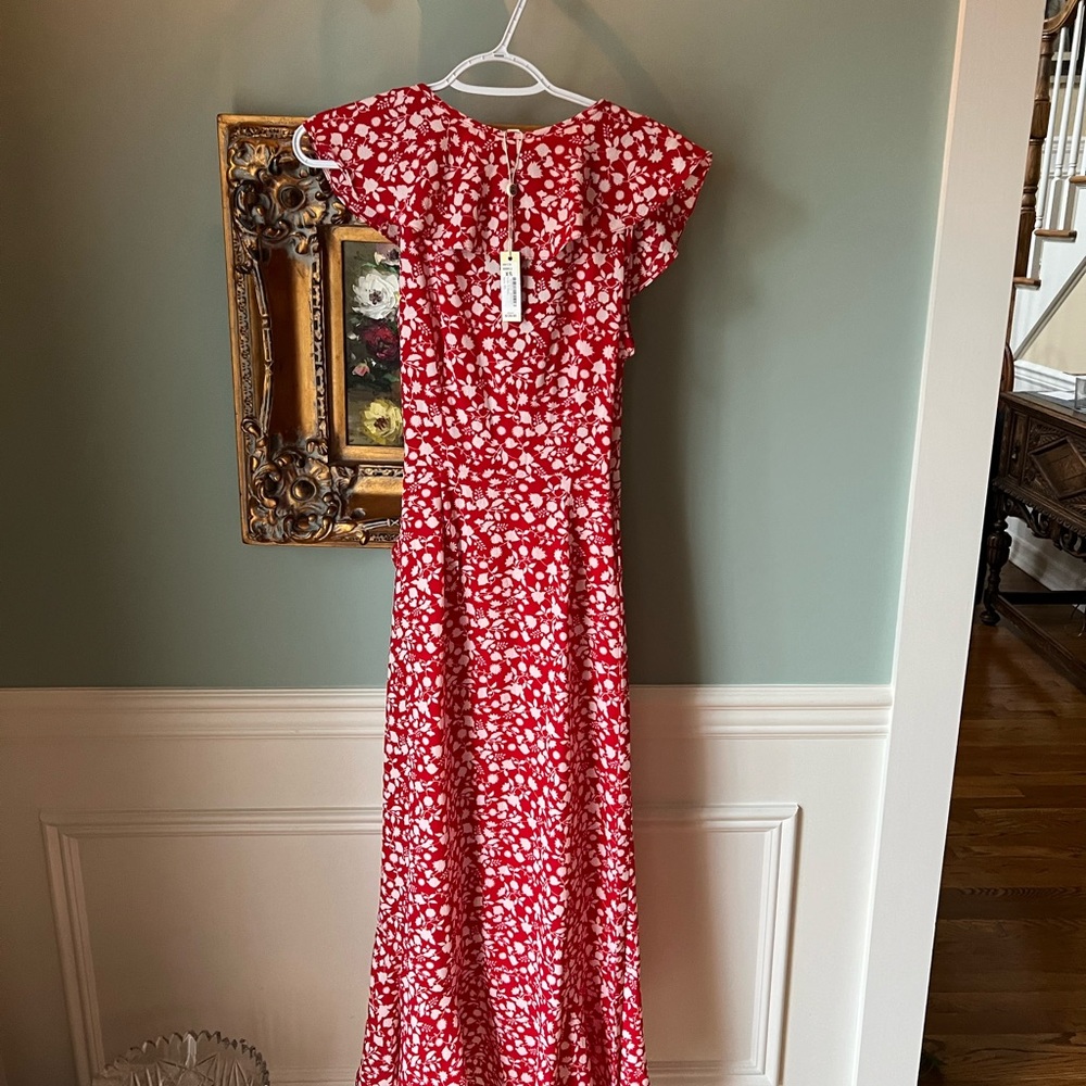 Max studio red wrap dress brand new with tags size xs